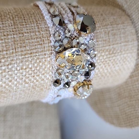 Handwoven Chiapas Bracelet by Giuliana Joyas w/ Swarovski Crystal Elements - Picture 2 of 5
